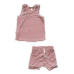 Childhoods Peppermint Stripe Ribbed Knit Set Size 12-18m